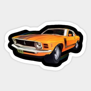 1970 Mustang 302 BOSS design by MotorManiac Sticker